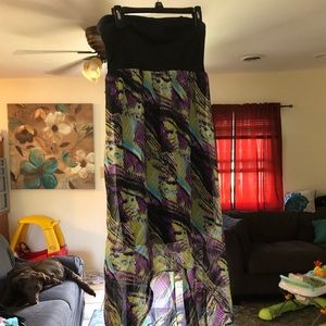 Strapless High Low Dress